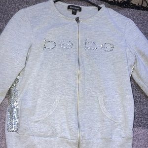 Gray Bebe zip up